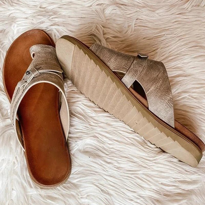 Iona | Cross-Strap Comfort Slides