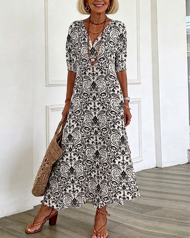 Elin | Vintage floral maxi dress