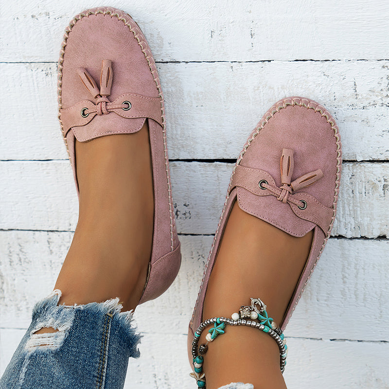 Morwenna | Bow-Detail Cushioned Comfort Loafers