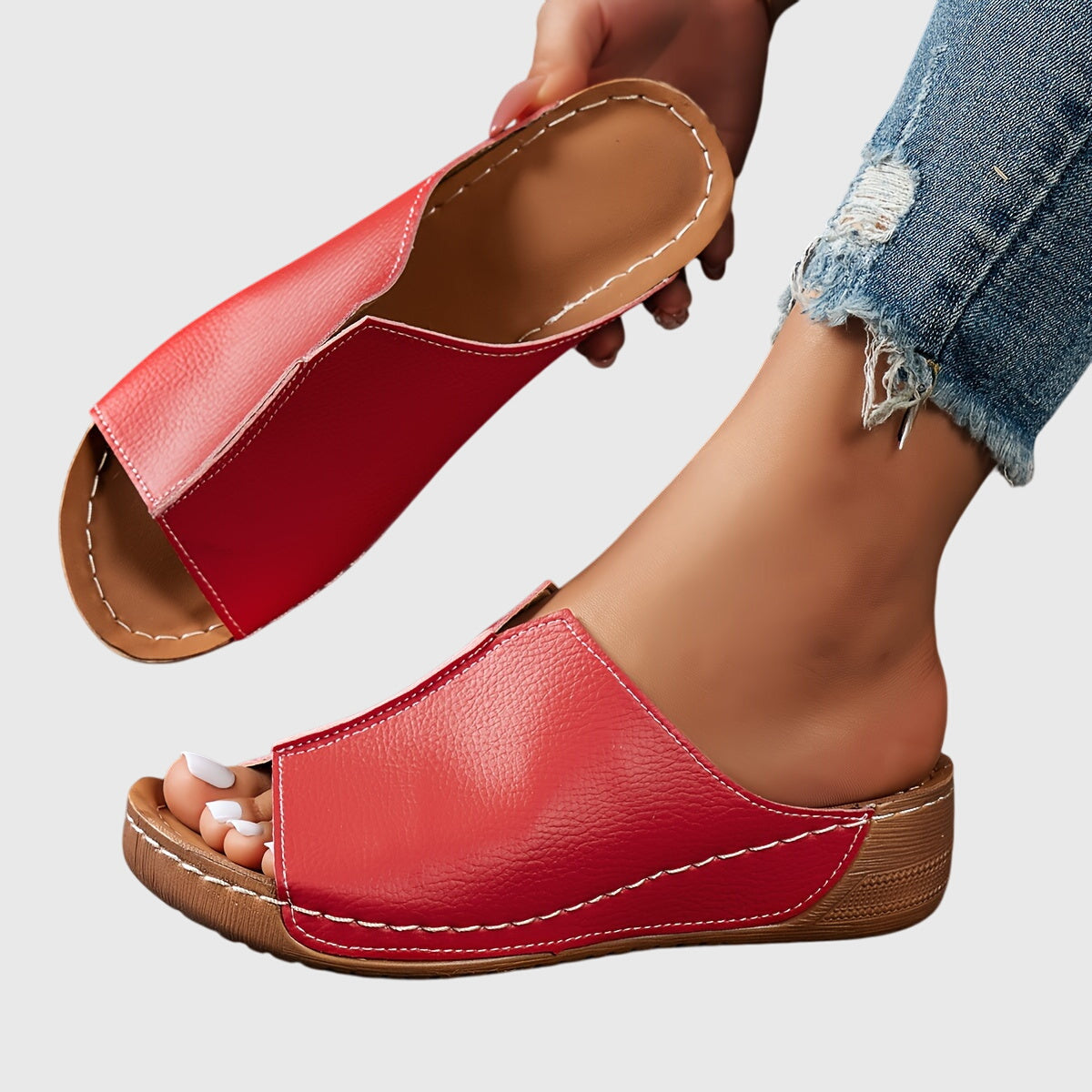Fenella | Peep-Toe Comfort Slingback Sandals