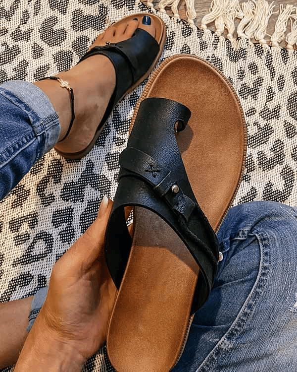 Iona | Cross-Strap Comfort Slides