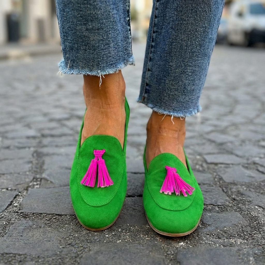 Mireille | Suede-Finish Tassel Loafers