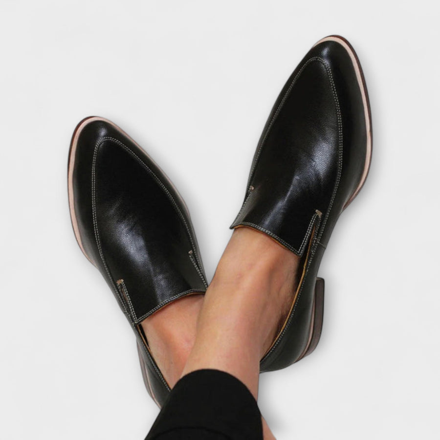 Primrose | Point-Toe Block-Heel Loafers