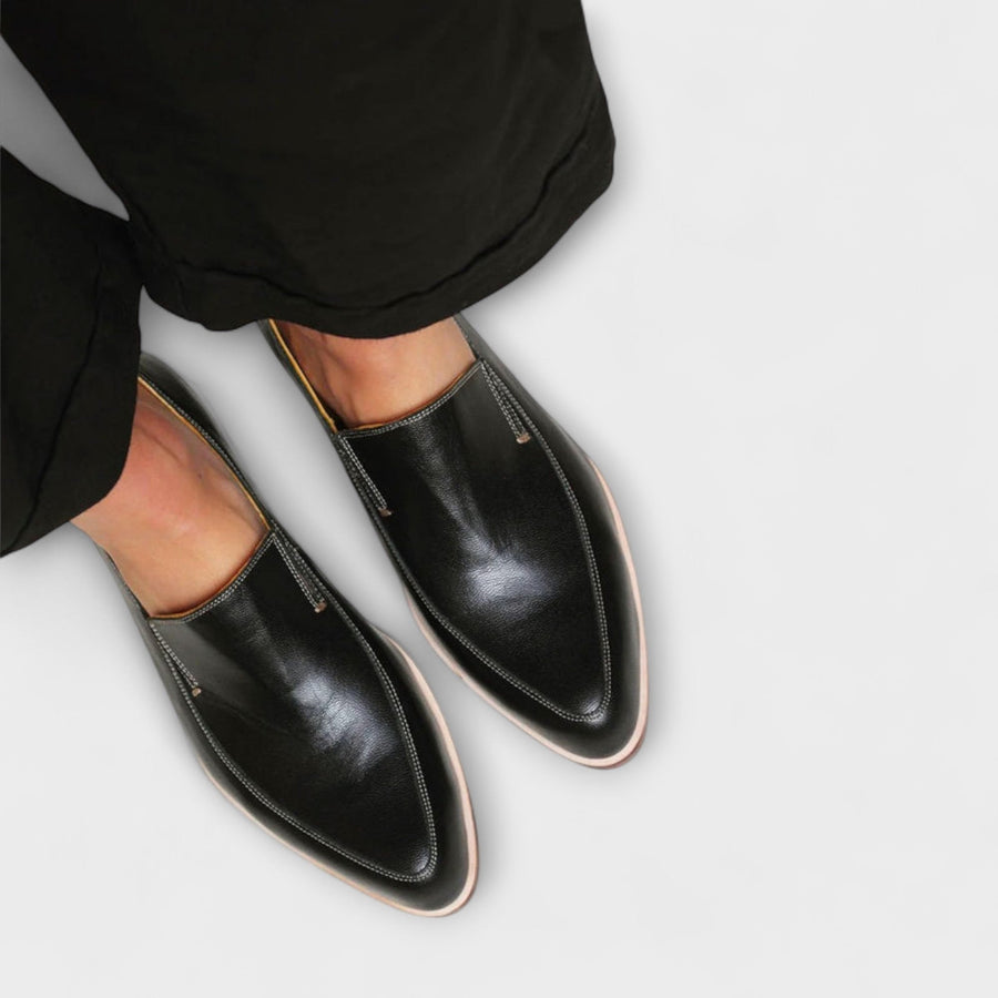 Primrose | Point-Toe Block-Heel Loafers