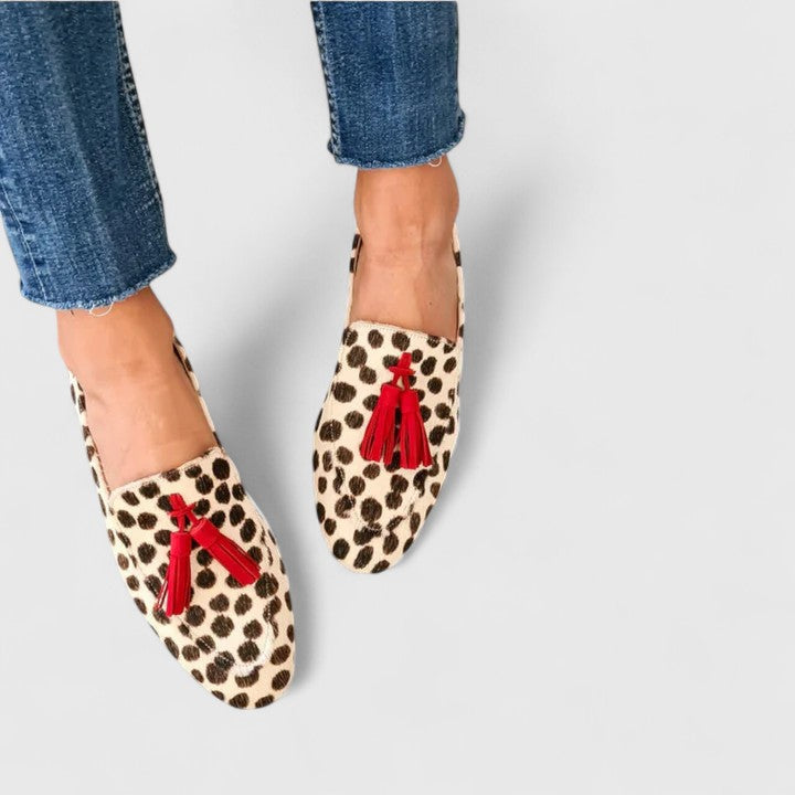 Tabitha | Leopard-Tassel Comfort Loafers