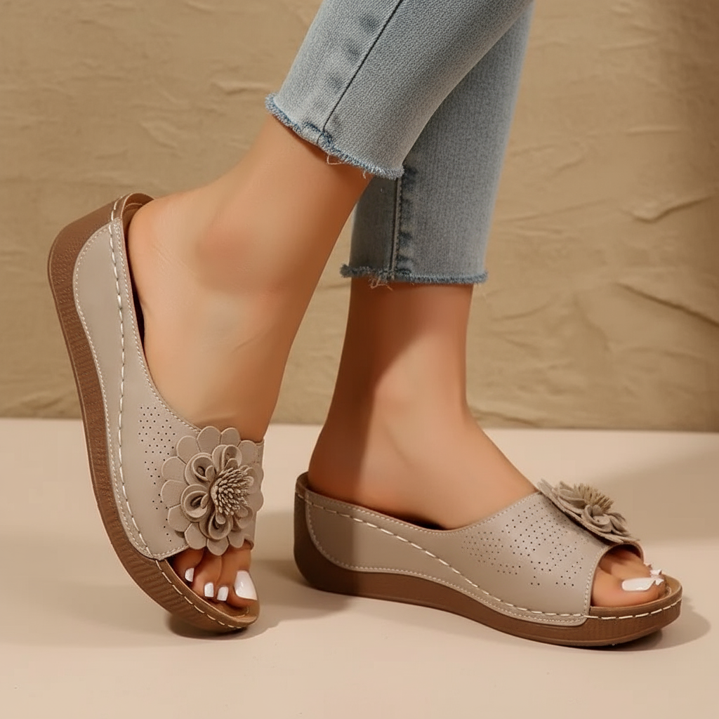 Beatrix | Embellished Ergonomic Slide Sandals