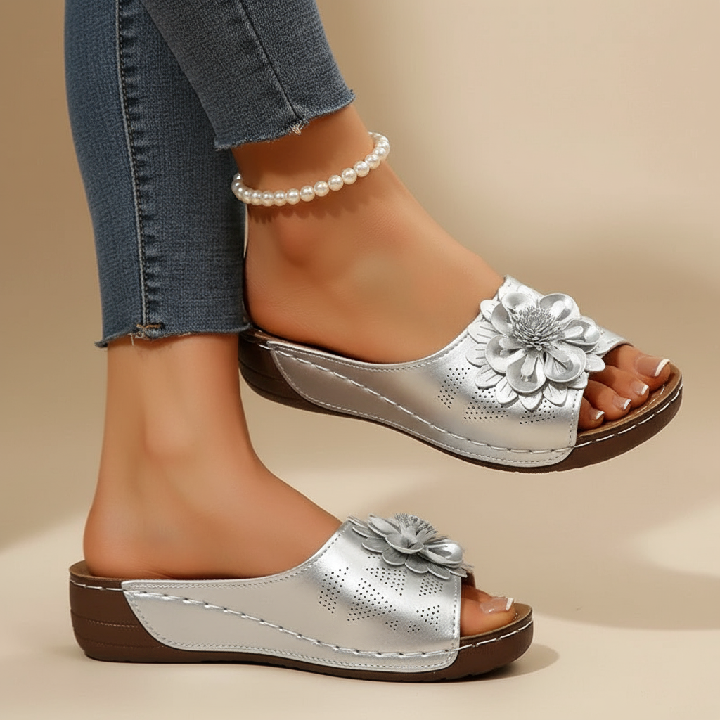 Beatrix | Embellished Ergonomic Slide Sandals
