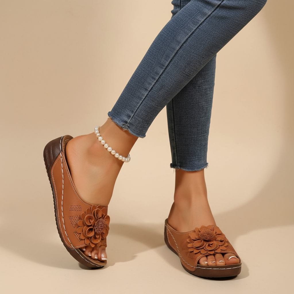 Beatrix | Embellished Ergonomic Slide Sandals