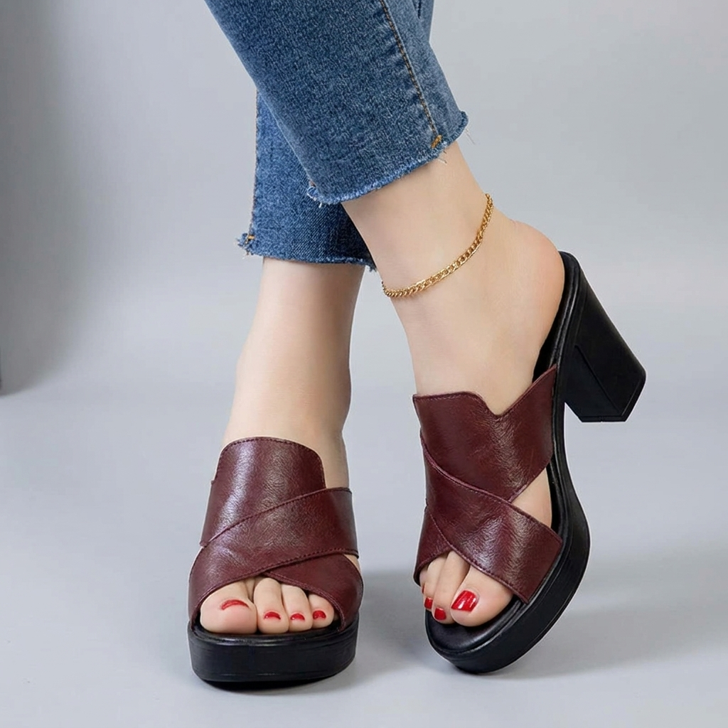 Constance | Platform Block-Heel Comfort Mules