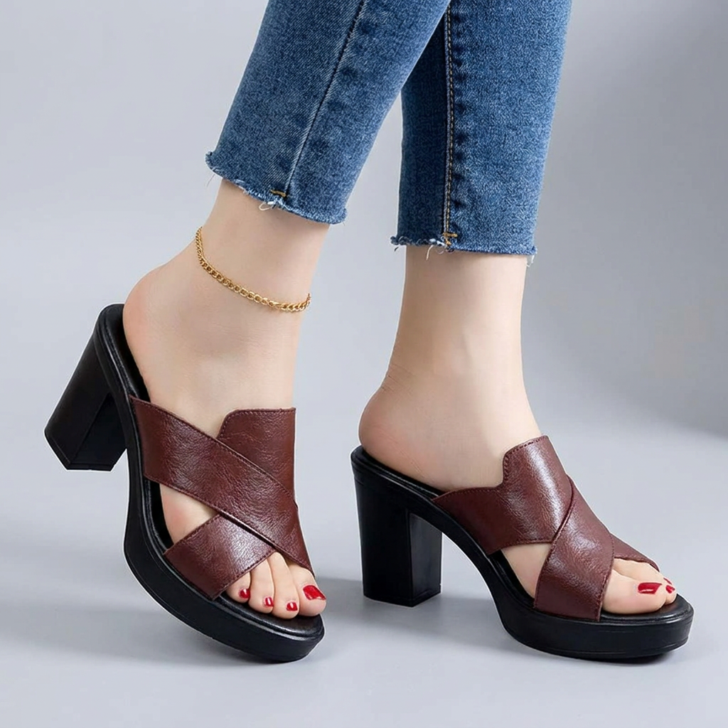 Constance | Platform Block-Heel Comfort Mules