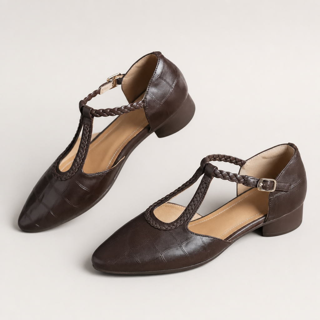 Hallie | T-Bar Block-Heel Mary Janes