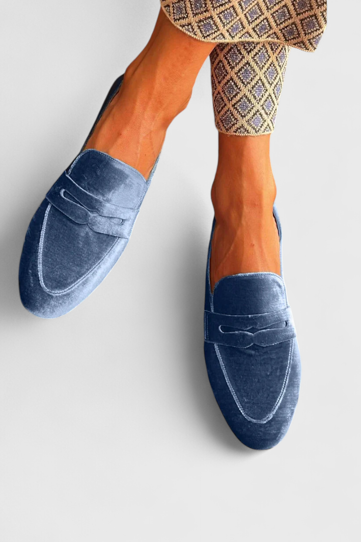 Odette | Velvet-Finish Slip-On Loafers
