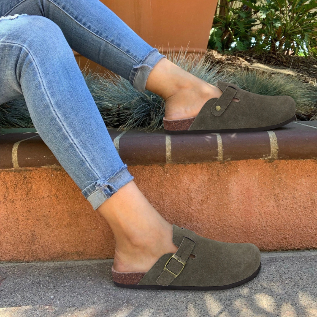 Phoebe | Cork-Insole Backless Comfort Mules