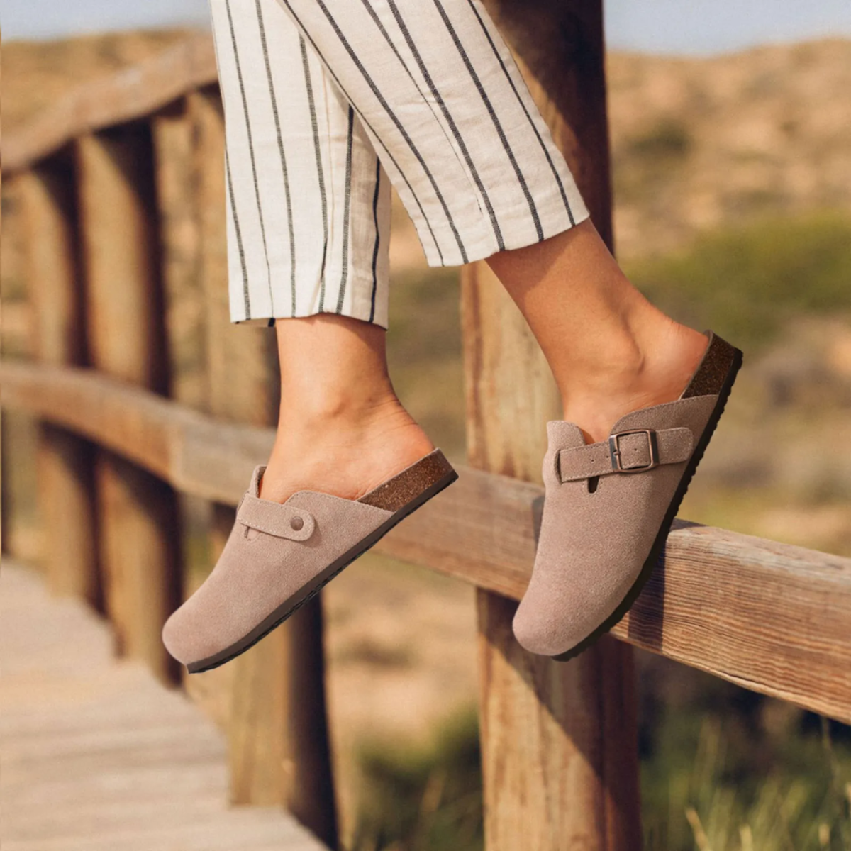 Phoebe | Cork-Insole Backless Comfort Mules