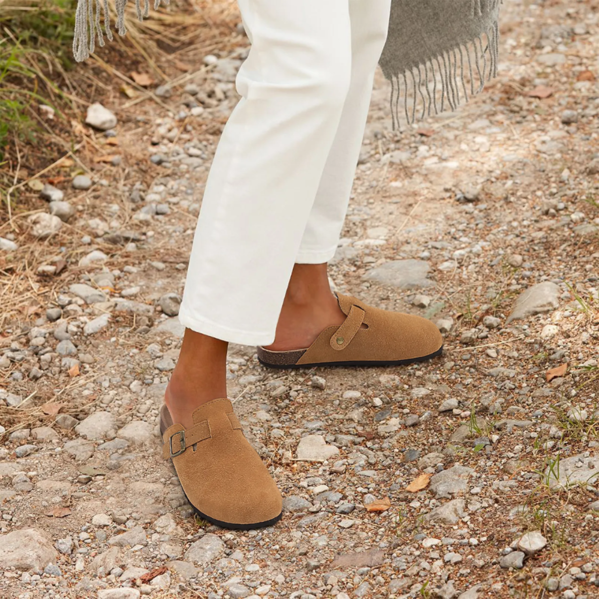Phoebe | Cork-Insole Backless Comfort Mules