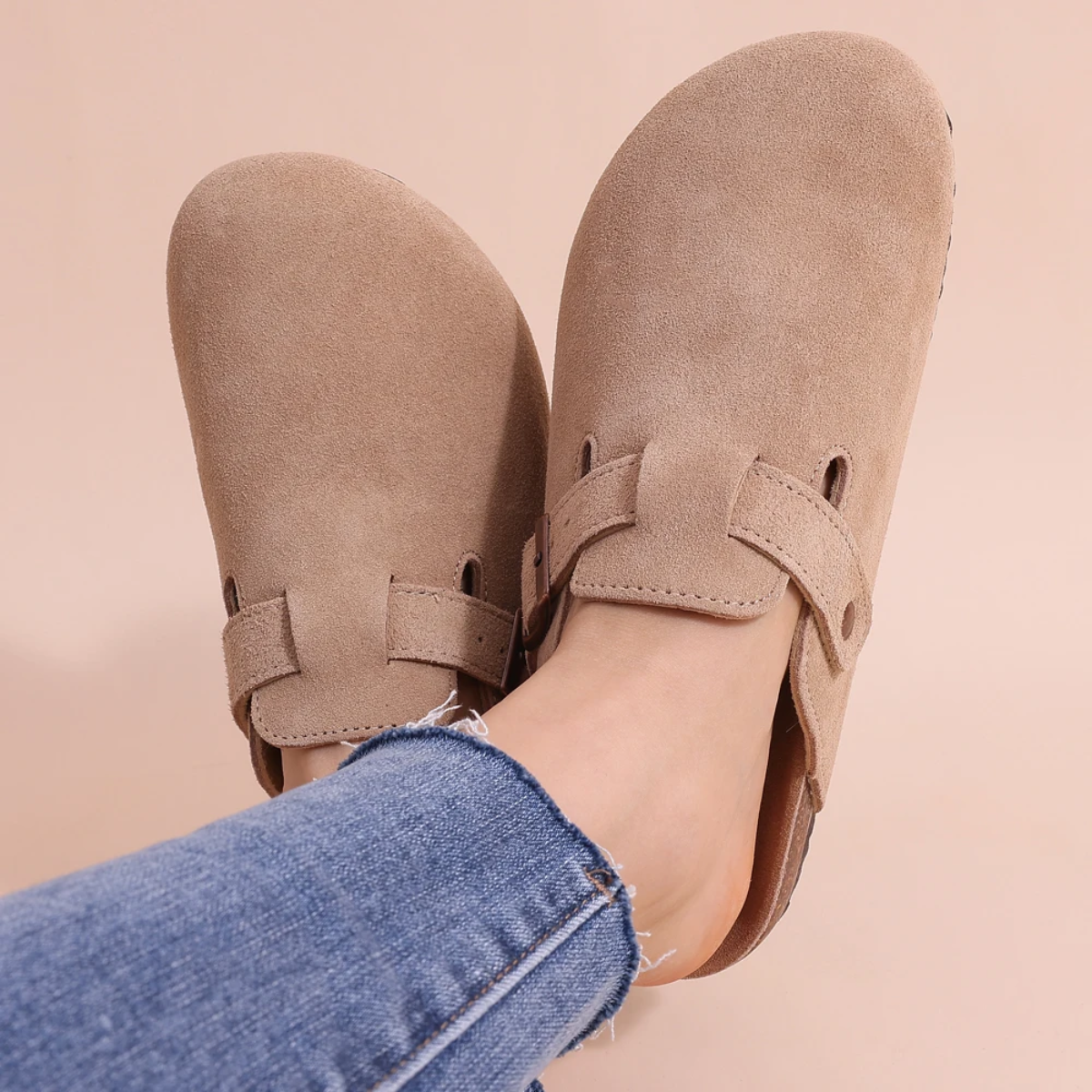 Phoebe | Cork-Insole Backless Comfort Mules