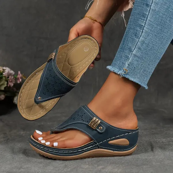 Clementine | Comfort Wedge Slide Sandals