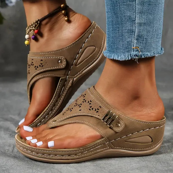 Clementine | Comfort Wedge Slide Sandals