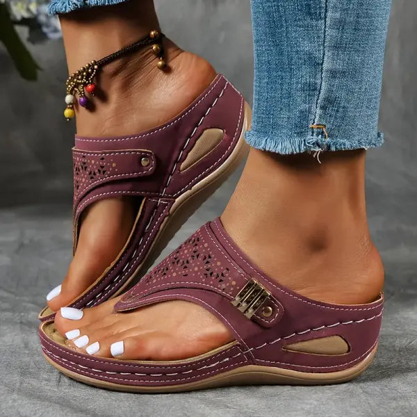 Clementine | Comfort Wedge Slide Sandals